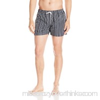 Slate & Stone Men's Cannes Swimsuit Black & White Vertical Stripe B06XTWGQ8Z